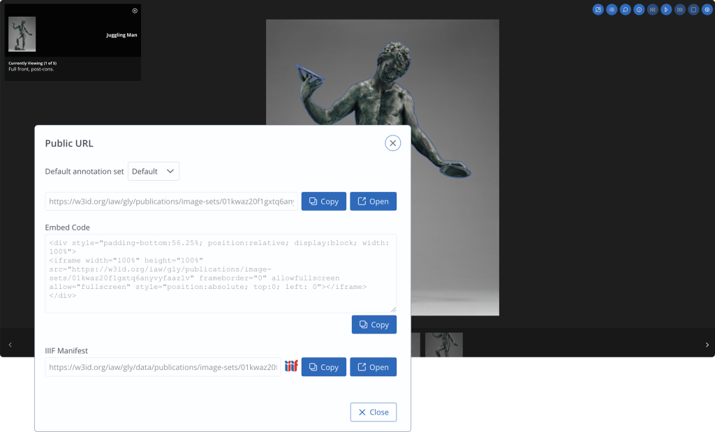Getting Started 6 IIIF manifest